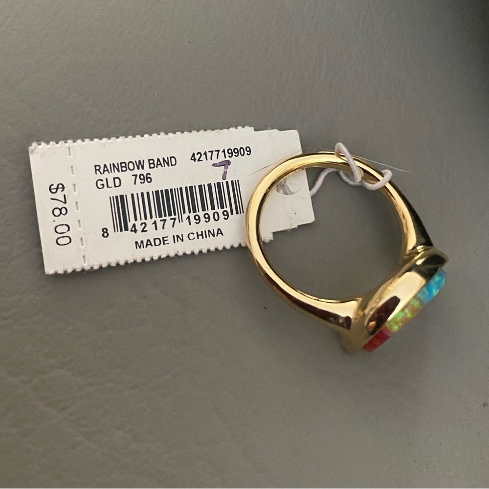 Kendra Scott Rainbow band ring in primary mix - Picture 6 of 6